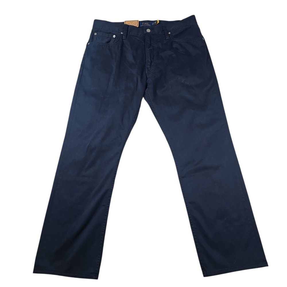 Polo‎ Ralph Lauren Varick Slim Straight Stretch Jeans Mens 34x29 Navy Blue NWT
